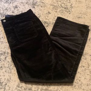 NWOT J. Crew Black Velvet Crops